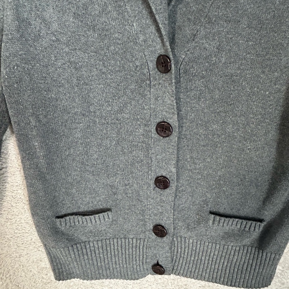 Tommy Hilfiger Men’s Button Cardigan Gray Heather Large. Preppy - Picture 2 of 9